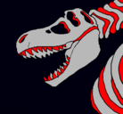 Dibujo Esqueleto tiranosaurio rex pintado por SUPER-SARA