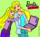 Dibujo El nuevo portátil de Barbie pintado por Bella15