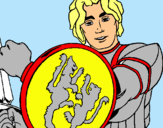 Dibujo Caballero con escudo de león pintado por OzZqaaR