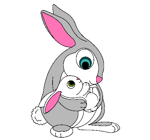 Dibujo Madre conejo pintado por hellen1