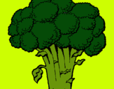 Dibujo Brócoli pintado por juanydaniela