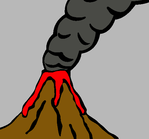 Dibujo Volcán pintado por usuar