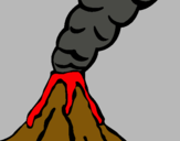 Dibujo Volcán pintado por usuar