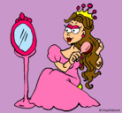 Dibujo Princesa y espejo pintado por hannah2