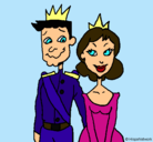 Dibujo Príncipe y princesa pintado por Helga