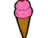 Dibujo Cucurucho de helado pintado por vana