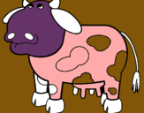 Dibujo Vaca pensativa pintado por 0330