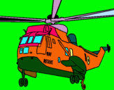 Dibujo Helicóptero al rescate pintado por joselete