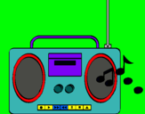 Dibujo Radio cassette 2 pintado por vcfccccc