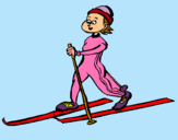Dibujo Esquí de fondo pintado por milenka