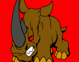 Dibujo Rinoceronte II pintado por dinorex