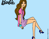 Dibujo Barbie sentada pintado por isadorita