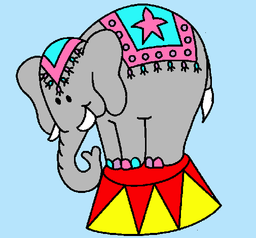 Dibujo Elefante actuando pintado por lauruki