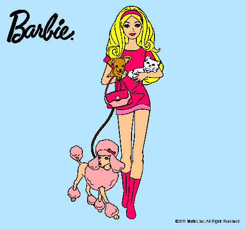 Barbie con sus mascotas