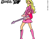 Dibujo Barbie la rockera pintado por soooooo