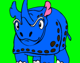Dibujo Rinoceronte pintado por alejadro