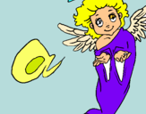 Dibujo Ángel pintado por angeliquita