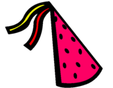 Dibujo Sombrero de cumpleaños pintado por camilucha