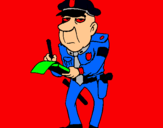 Dibujo Policía haciendo multas pintado por 5554925
