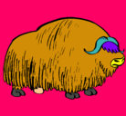 Dibujo Bisonte pintado por TURT