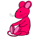 Dibujo Rata sentada pintado por ratncito 