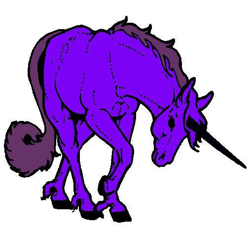 Dibujo Unicornio bravo pintado por ironx741