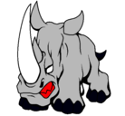 Dibujo Rinoceronte II pintado por toony