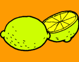 Dibujo limón pintado por lllllll