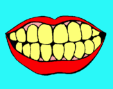 Dibujo Boca y dientes pintado por MIGEL