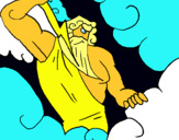 Dibujo Dios Zeus pintado por esquizoide