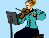 Dibujo Dama violinista pintado por margalidaaaa