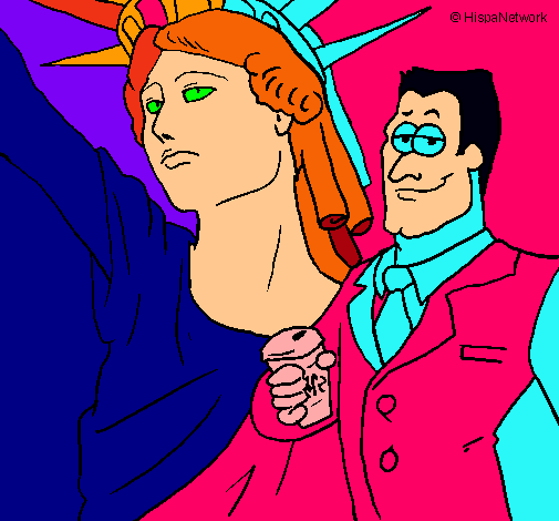 Dibujo Estados Unidos de América pintado por jfsimalesg