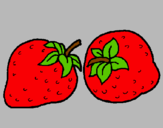 Dibujo fresas pintado por LUNIT