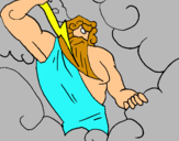 Dibujo Dios Zeus pintado por Tiko