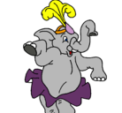 Dibujo Elefante bailando pintado por eneritz
