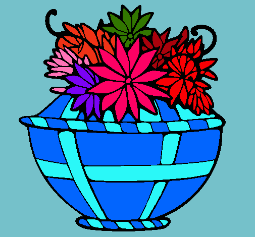 Dibujo Cesta de flores 11 pintado por migl