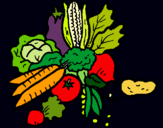 Dibujo verduras pintado por letiiibod
