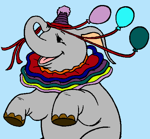 Elefante con 3 globos