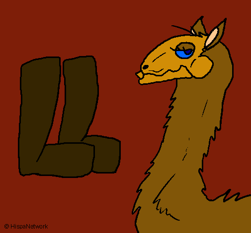 Dibujo Llama pintado por dany_miley
