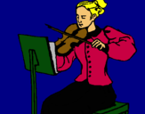 Dibujo Dama violinista pintado por linnette