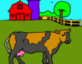 Dibujo Vaca pasturando pintado por hectorguer