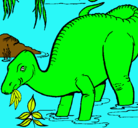 Dibujo Dinosaurio comiendo pintado por ANAKAREMRR