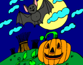 Dibujo Paisaje de Halloween pintado por soniaroco10