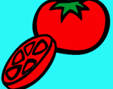 Dibujo Tomate pintado por manzaniithaz