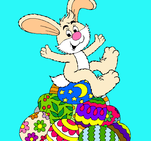 Dibujo Conejo de Pascua pintado por fioress13