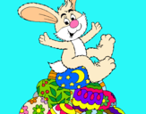 Dibujo Conejo de Pascua pintado por fioress13