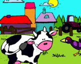 Dibujo Vaca en la granja pintado por mimisofia