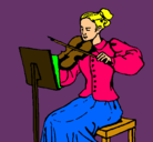 Dibujo Dama violinista pintado por sherlain