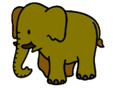 Dibujo Elefante bebe pintado por elef
