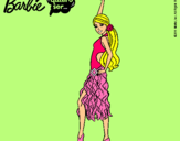 Dibujo Barbie flamenca pintado por elias